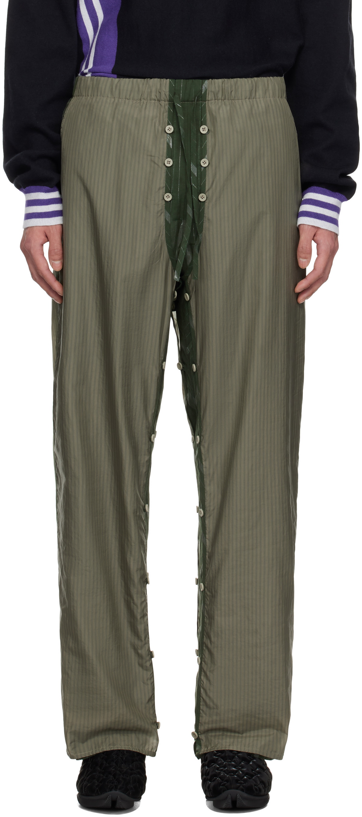 イヤーカフ CRAIG GREEN UNIFORM LEG TROUSER Craig Green Men's Uniform Wide Leg Pants in Black Craig Green