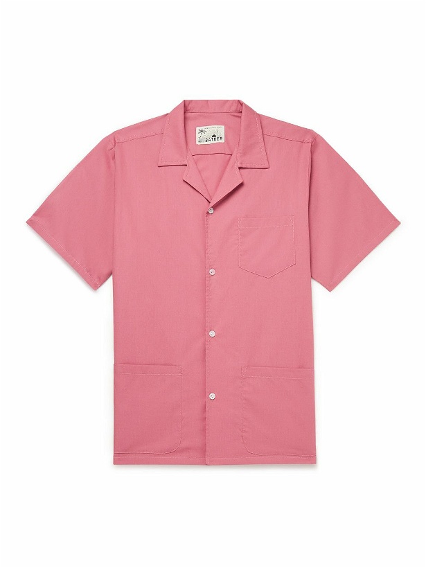 Photo: Bather - Traveler Camp-Collar Cotton-Blend Poplin Shirt - Pink