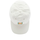 Drake's Men's Square Logo Cord Cap in Silver Grey