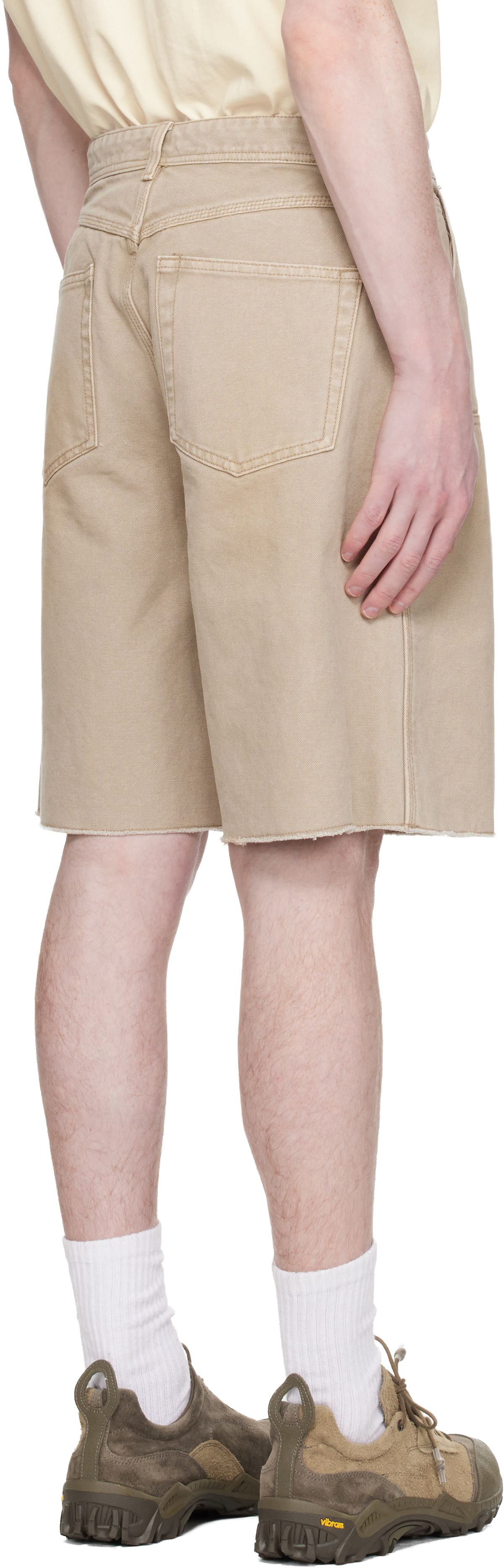 COOR Beige Over Dyed Bermuda Double Knee Shorts