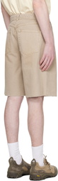 COOR Beige Over Dyed Bermuda Double Knee Shorts