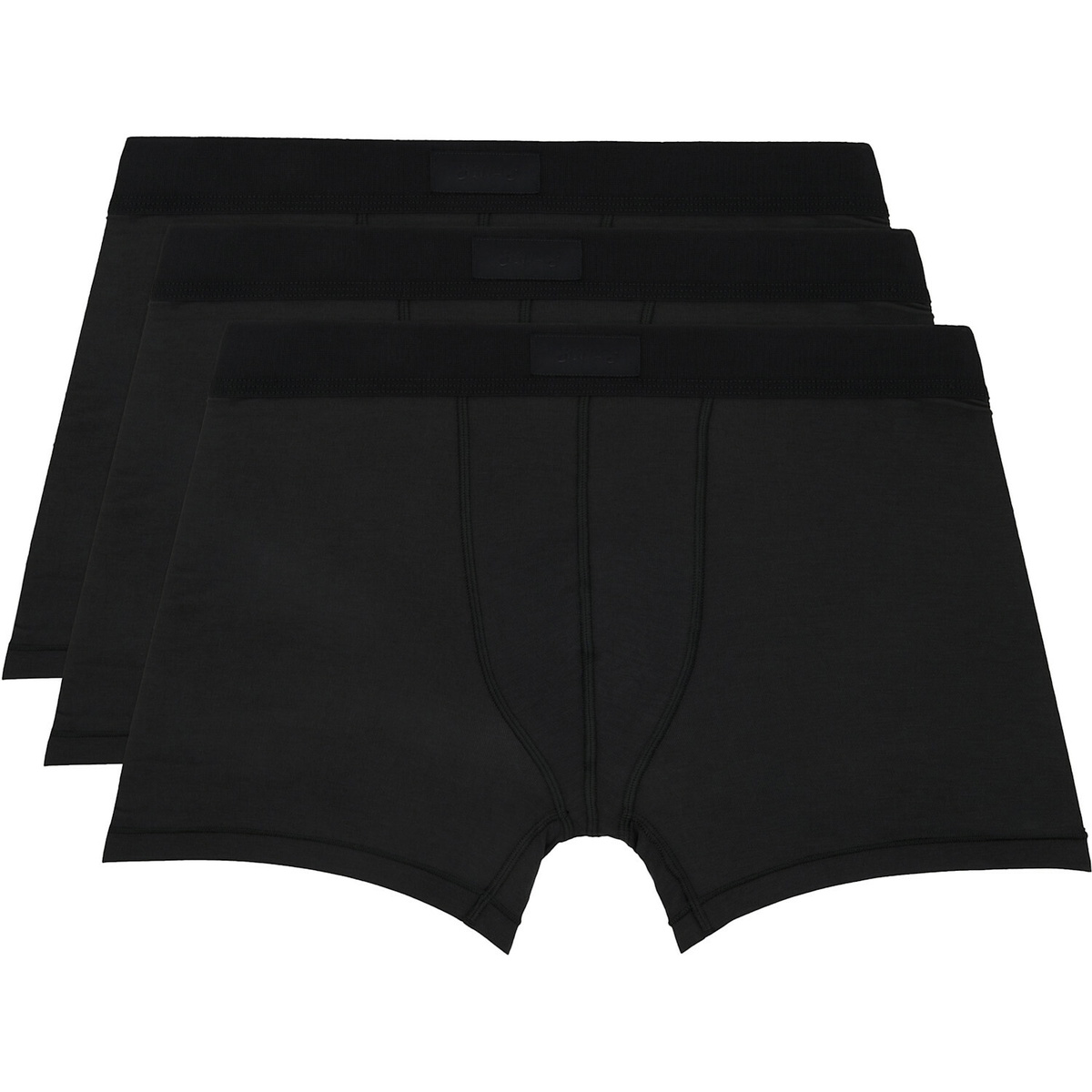 SKIMS Three-Pack Black SKIMS Cotton 3 Boxer Briefs