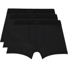 SKIMS Three-Pack Black SKIMS Cotton 3 Boxer Briefs