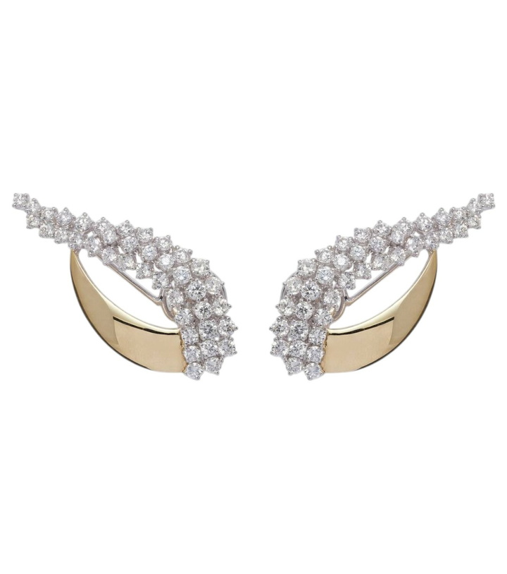 Photo: Yeprem Golden Strada 18kt gold earrings with diamonds