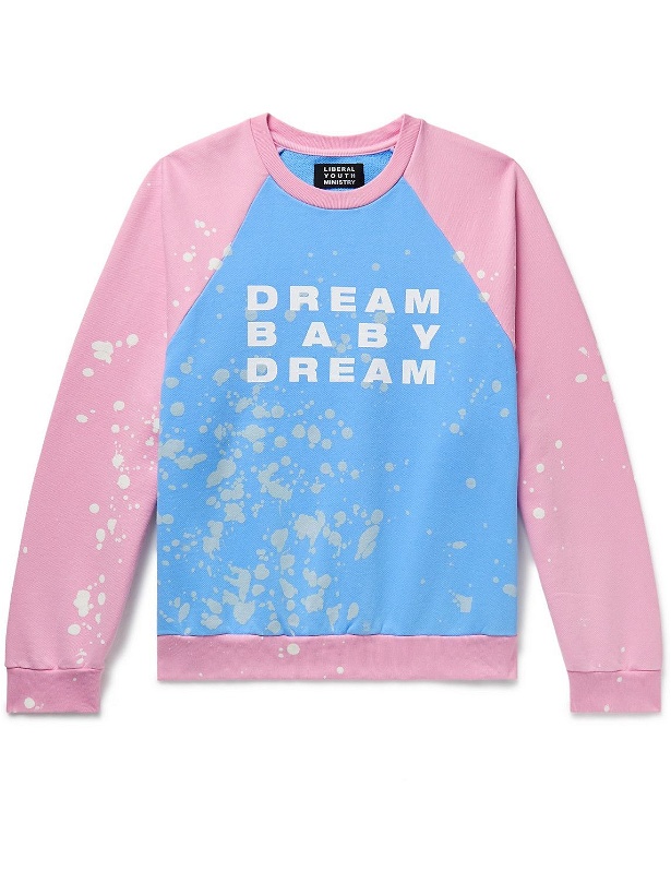 Photo: Liberal Youth Ministry - Printed Cotton-Jersey Sweatshirt - Pink