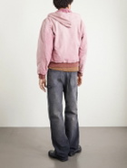 Auralee - Garment-Dyed Cotton-Canvas Zip-Up Hooded Jacket - Pink