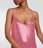 Dodo Bar Or Sequined slip midi dress