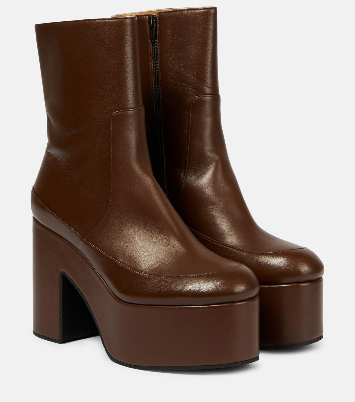 dries van noten leather platform ankle boots