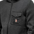 Moncler Grenoble Men's Padded Knit Jacket in Dark Grey