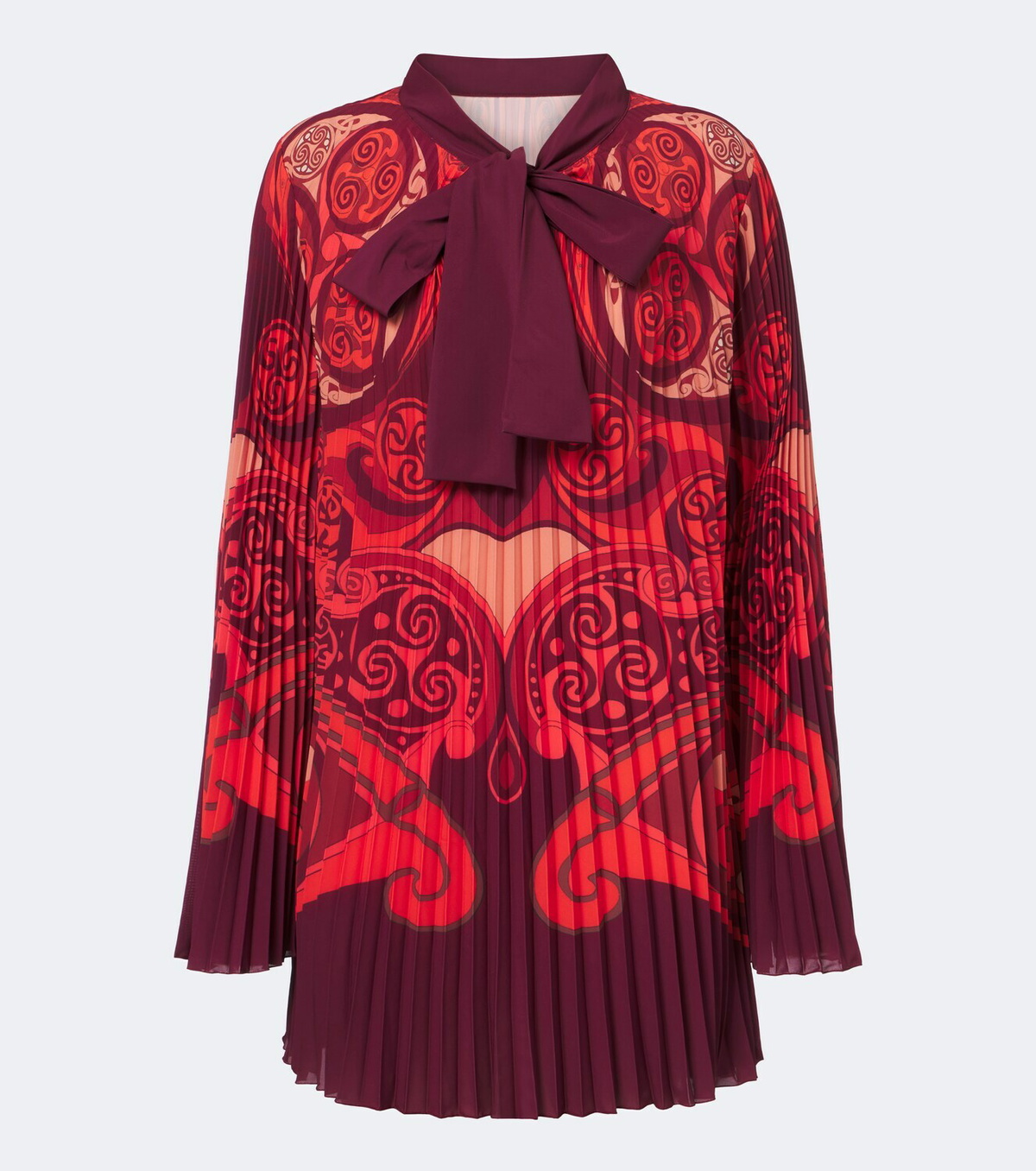 La DoubleJ Alchemy pleated tie-neck minidress