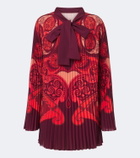 La DoubleJ Alchemy pleated tie-neck minidress