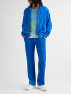 POLITE WORLDWIDE® - Hemp and Cotton-Blend Velour Track Jacket - Blue