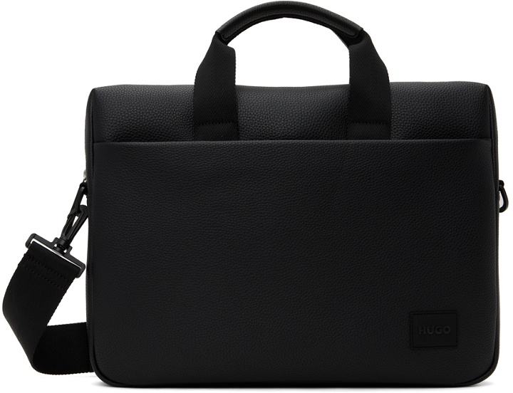 Photo: Hugo Black Faux-Leather Briefcase