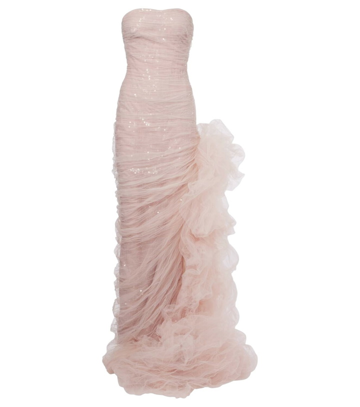 Photo: Marmar Halim Sequined ruffled tulle gown