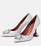Amina Muaddi Begum embellished leather pumps