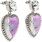 Safsafu SSENSE Exclusive Silver & Purple Bunny Bff Earrings