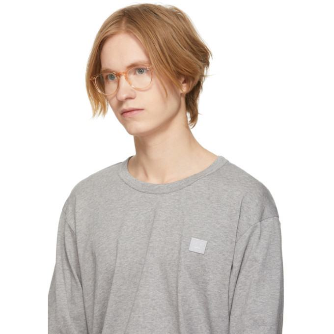 Garrett Leight Pink Transparent Winward Glasses