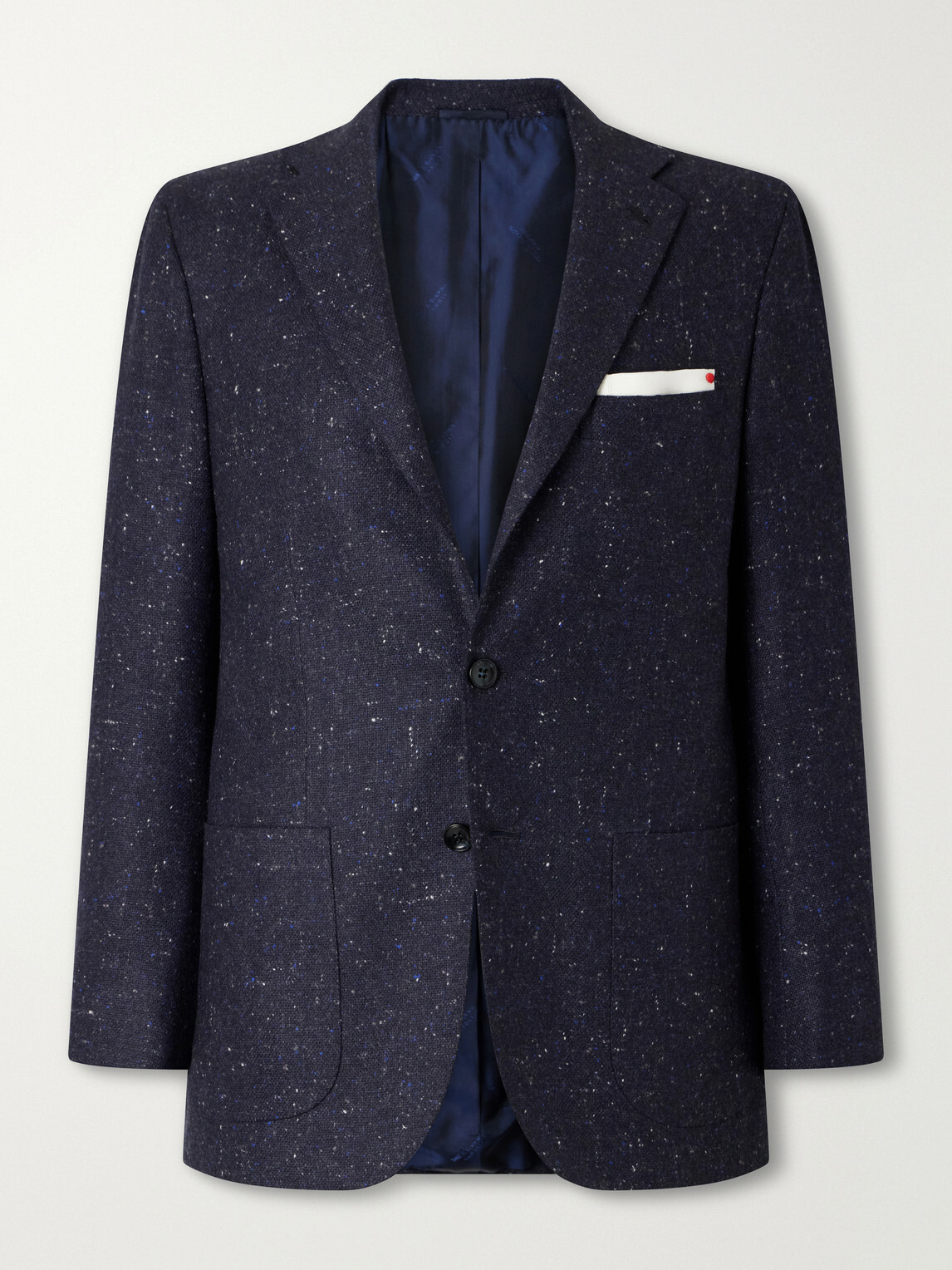 Kiton - Donegal Cashmere-Grain de Poudre Blazer - Blue