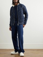 Missoni - Fleece-Trimmed Padded Space-Dyed Wool Jacket - Blue