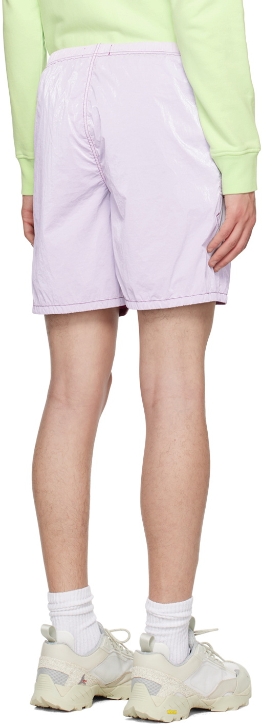 Purple Light Outdoor Sports Metallic Nylon Beach Shorts