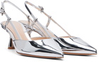 Gianvito Rossi Silver Ascent 55 Heels