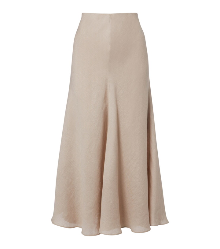 Photo: Brunello Cucinelli Linen midi skirt