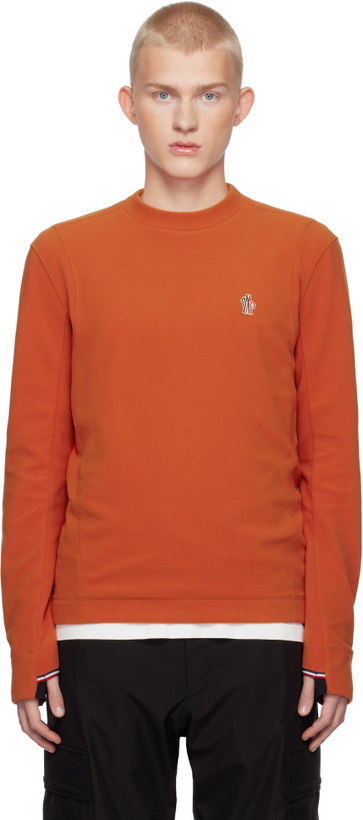 Photo: Moncler Grenoble Orange Stretch Fleece Sweatshirt