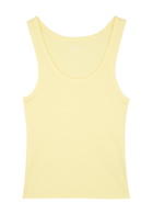 Colorful Standard Ribbed Stretch-cotton Tank Yellow