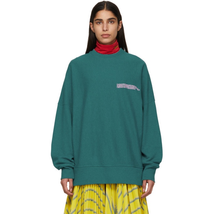 Photo: Calvin Klein 205W39NYC Green Oversized Sweatshirt