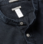 Massimo Alba - Grandad-Collar Cotton-Corduroy Shirt - Storm blue