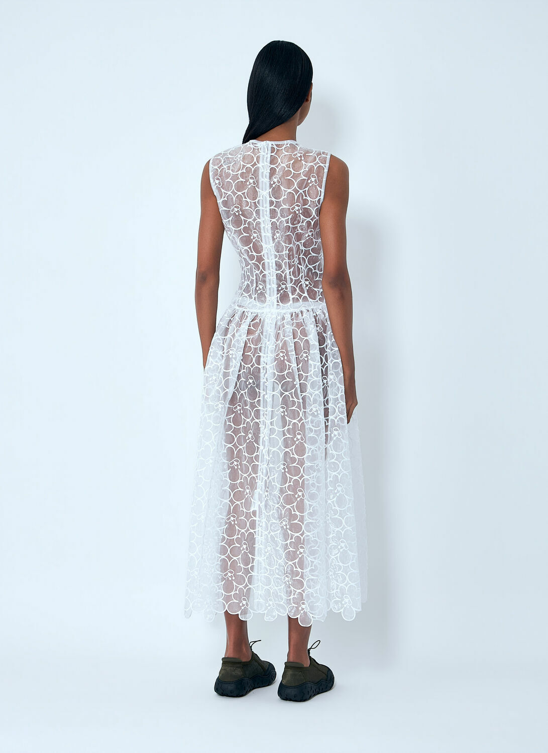 Cecilie Bahnsen Sleeveless Lace Midi Dress