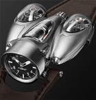 MB&F - HM9 Flow Air Limited Edition 57mm Titanium and Leather Watch - Black