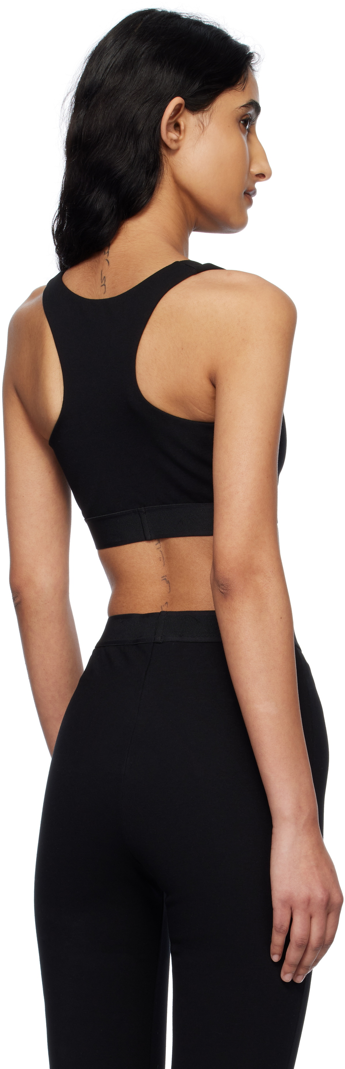 Versace Underwear Black 90s Vintage Logo Sport Bra