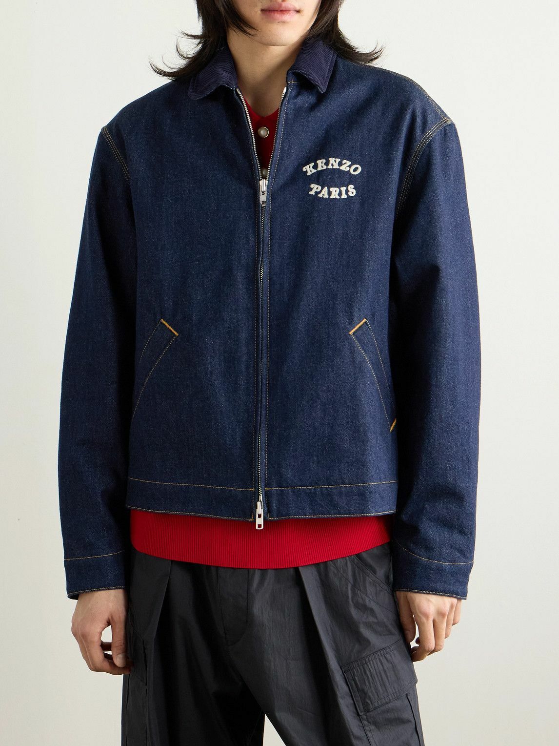 KENZO - Verdy Market Corduroy-Trimmed Logo-Embroidered Appliquéd