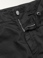 Stone Island Shadow Project - Tapered Logo-Appliquéd Twill Cargo Trousers - Black