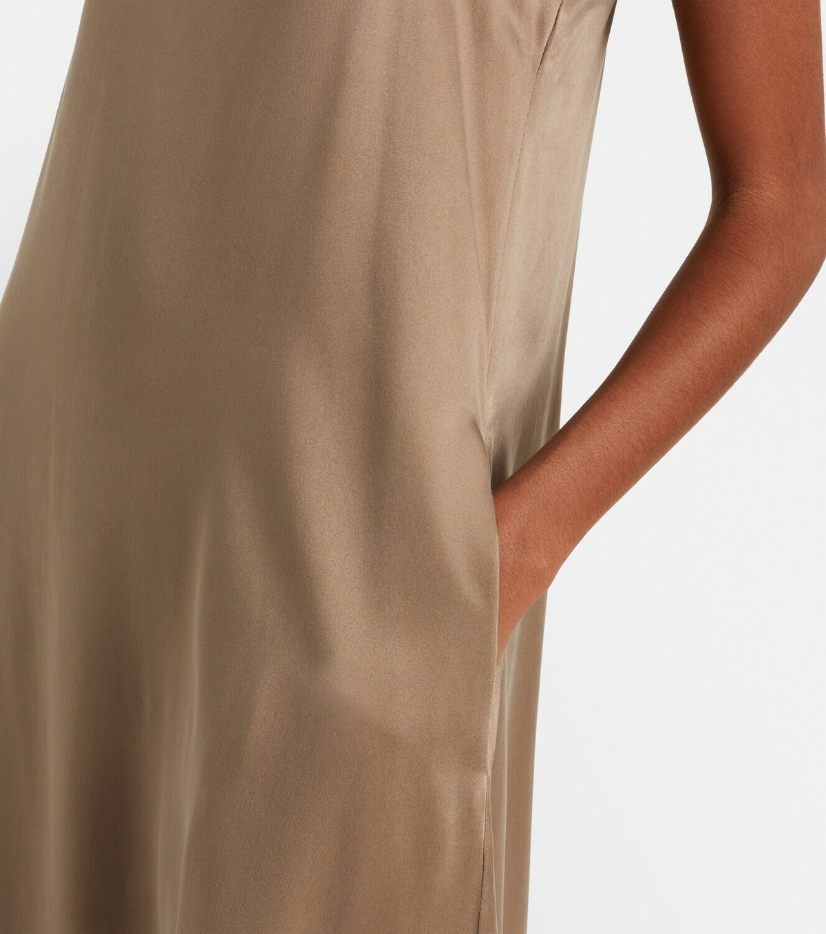 Asceno Melfi silk twill maxi dress