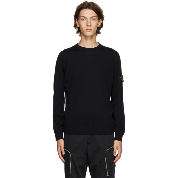 Photo: Stone Island Black Wool Crewneck