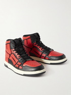 AMIRI - Skel-Top Colour-Block Leather High-Top Sneakers - Red