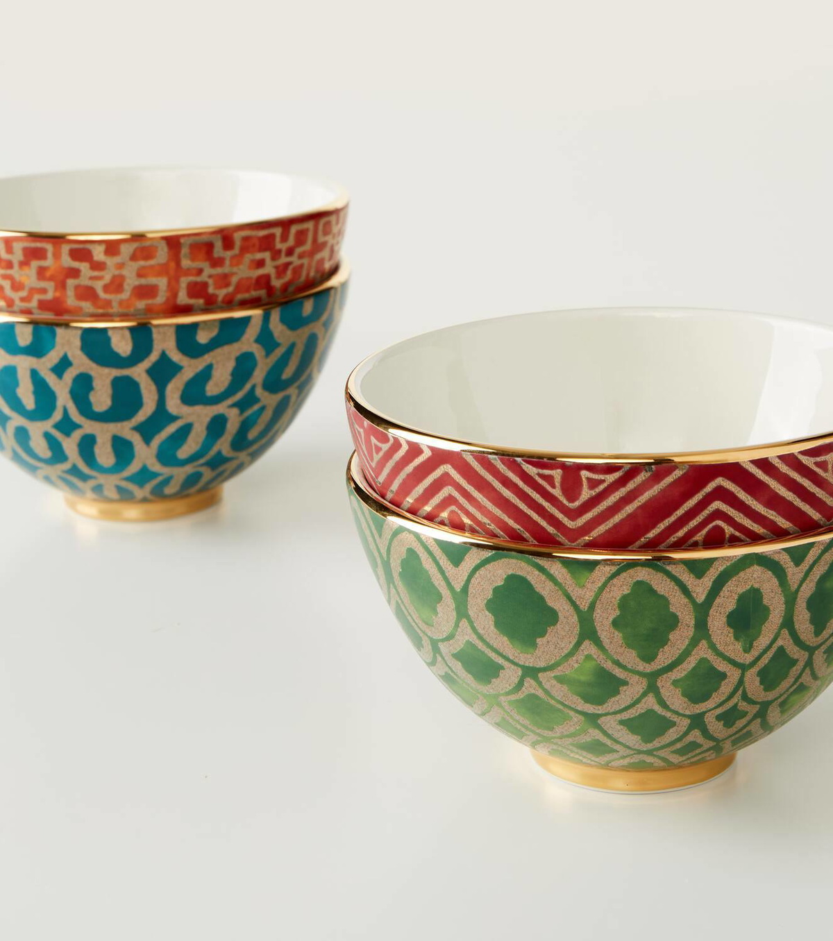L'Objet Fortuny set of 4 earthenware cereal bowls