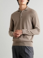 Kingsman - Wade Merino Wool and Cashmere-Blend Polo Shirt - Neutrals