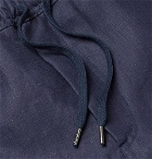 Derek Rose - Drawstring Linen Trousers - Men - Navy