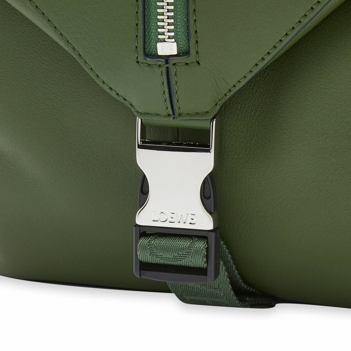 Loewe Men's Convertible Small Backpack in Hunter Green Loewe