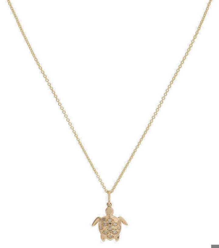 Photo: Sydney Evan Turtle 14kt gold necklace with diamonds