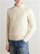 Drake's - Integral Ribbed Wool and Alpaca-Blend Sweater - Neutrals