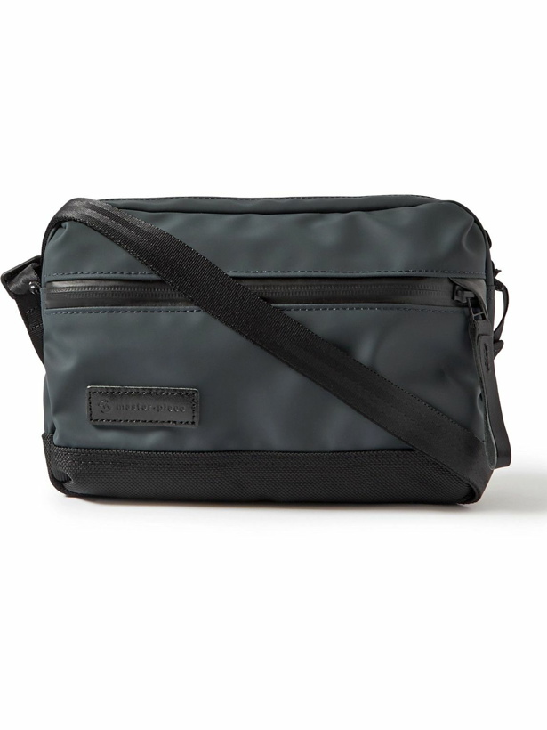 Photo: Master-Piece - Slick Logo-Appliquéd Leather and CORDURA® Ballistic Nylon Messenger Bag