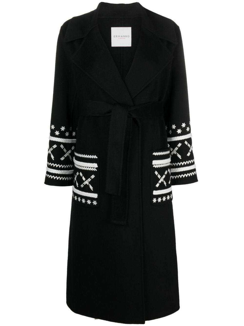 sachin and babi light blue dress Embroidered Cutwork Trench Coat