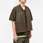 Café Mountain Men's Reversible Mountain Fleece Vest in Earth/Moss