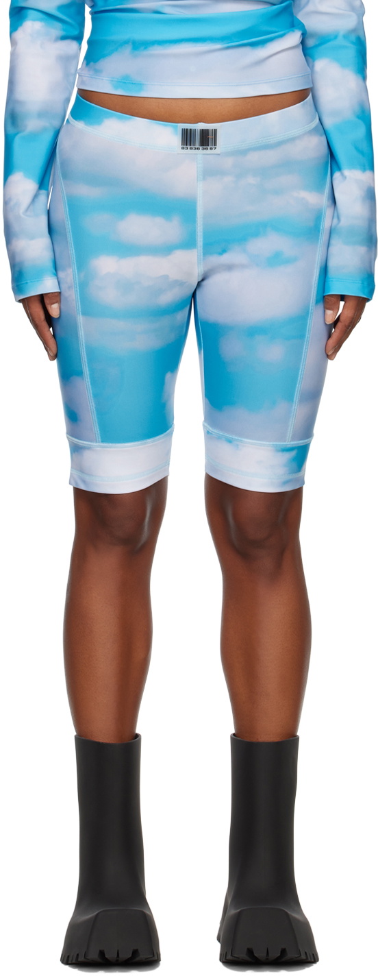 VTMNTS Blue Printed Bike Shorts