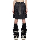 Rick Owens Moncler + Rick Owens Black Kilt Shorts
