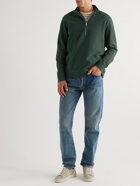 Sunspel - Cotton-Jersey Half-Zip Sweatshirt - Green
